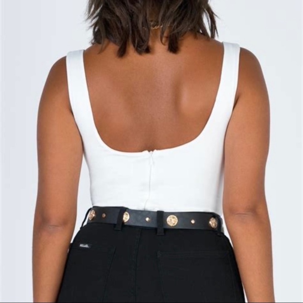 Princess Polly White Tank Bodysuit Size US 4